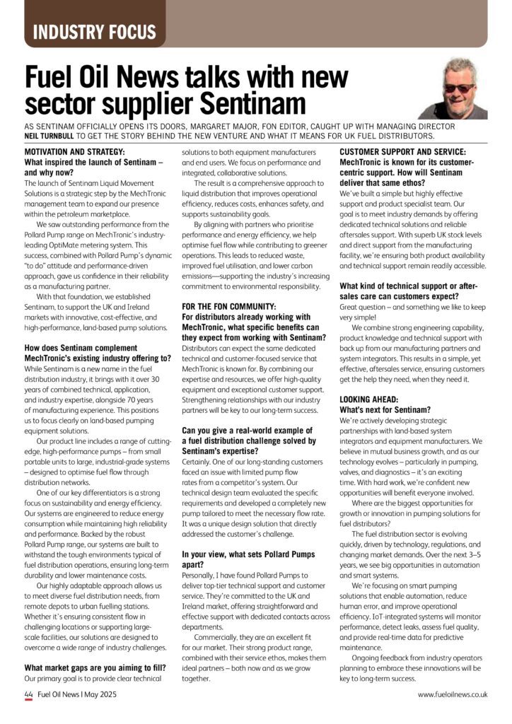 Fuel Oil News talks to Sentinam